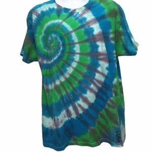 Tie Dye T-shirt HANES Comfort Soft Spiral Swirl XL